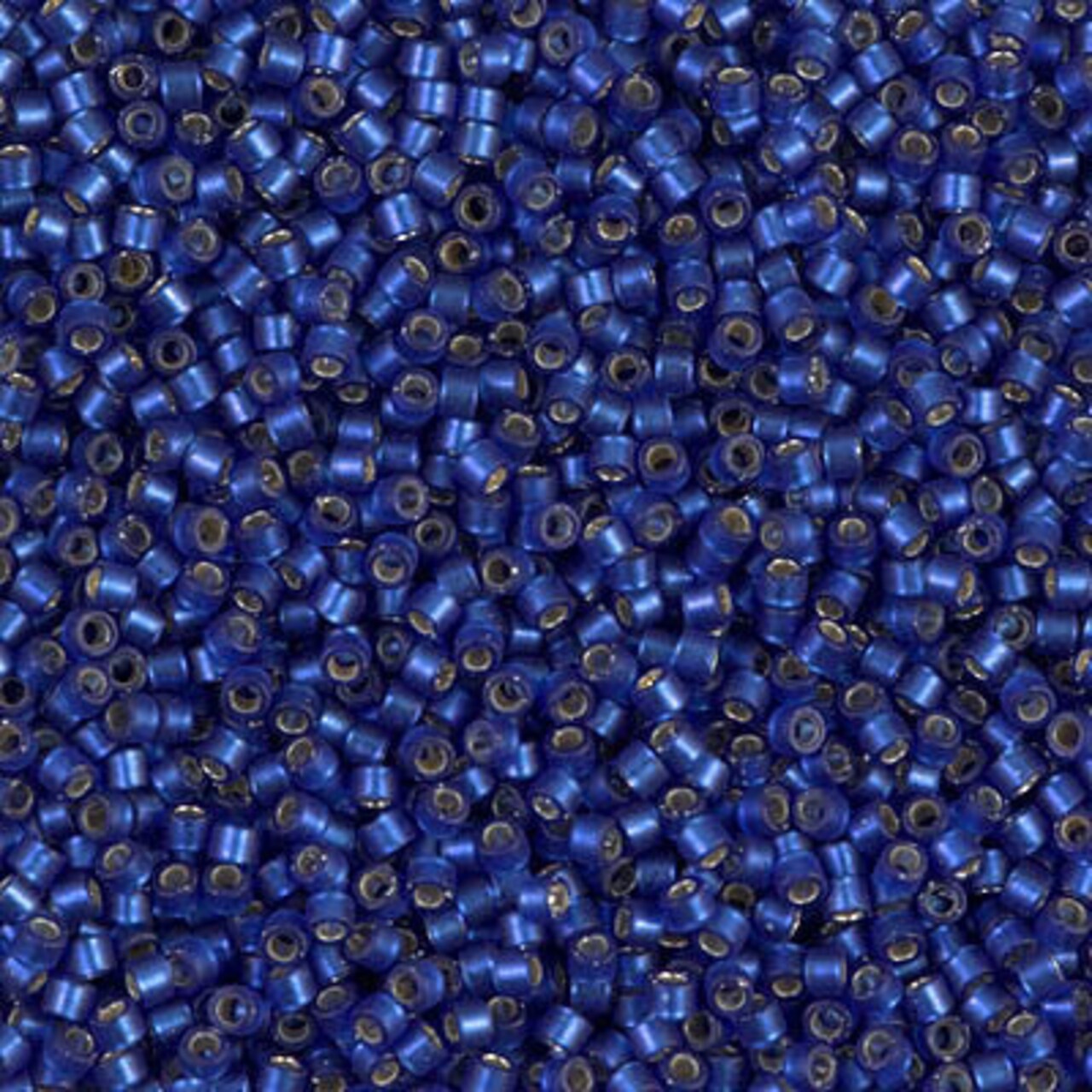 Miyuki Delica Bead 11/0, DB0693, Dyed Semi-Frosted Silver Lined Dusk Blue, 5 grams
